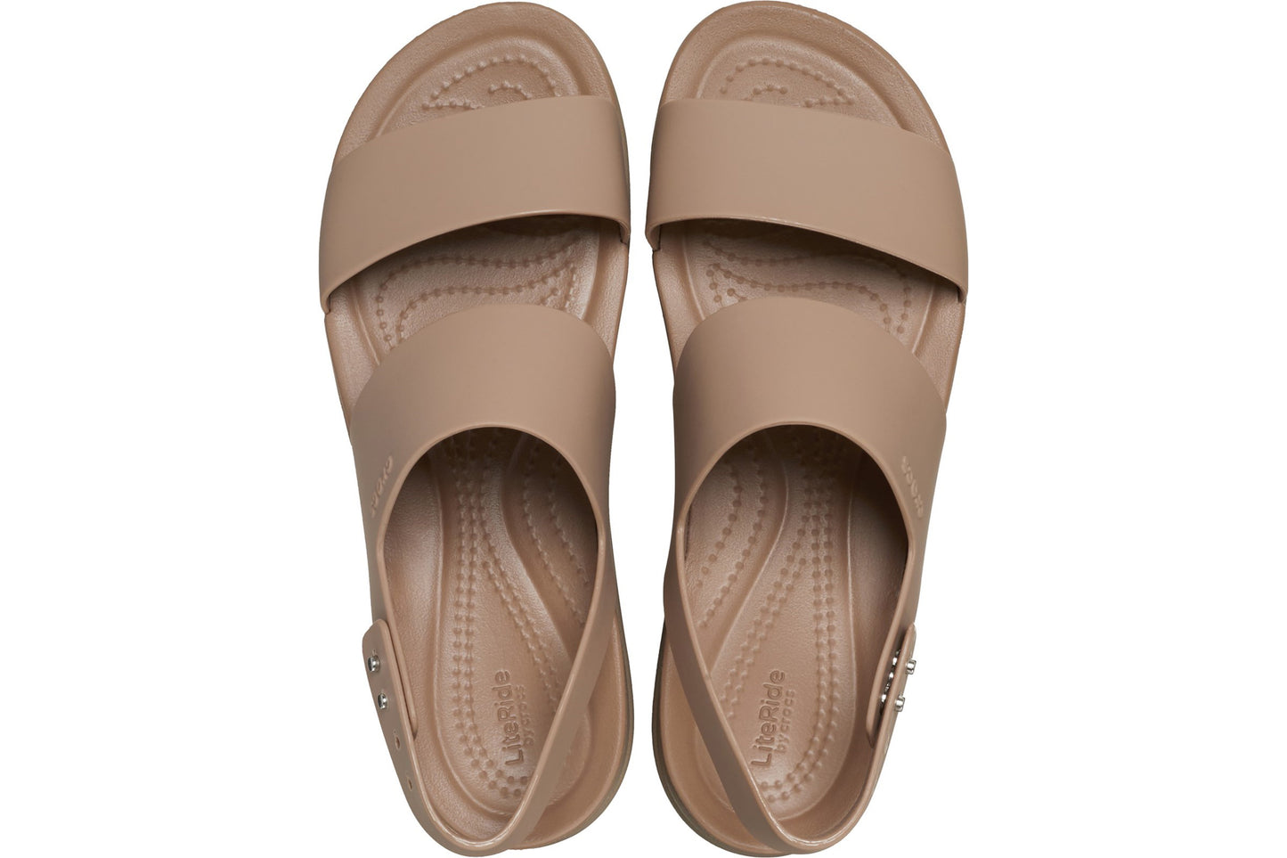 Crocs Brooklyn Low Wedge Latte/Mushroom Womens Sandals
