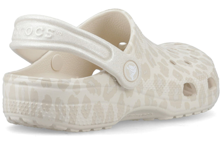 Crocs Classic Animal Clog Kid Almond Tint/Leopard Girls Sandals