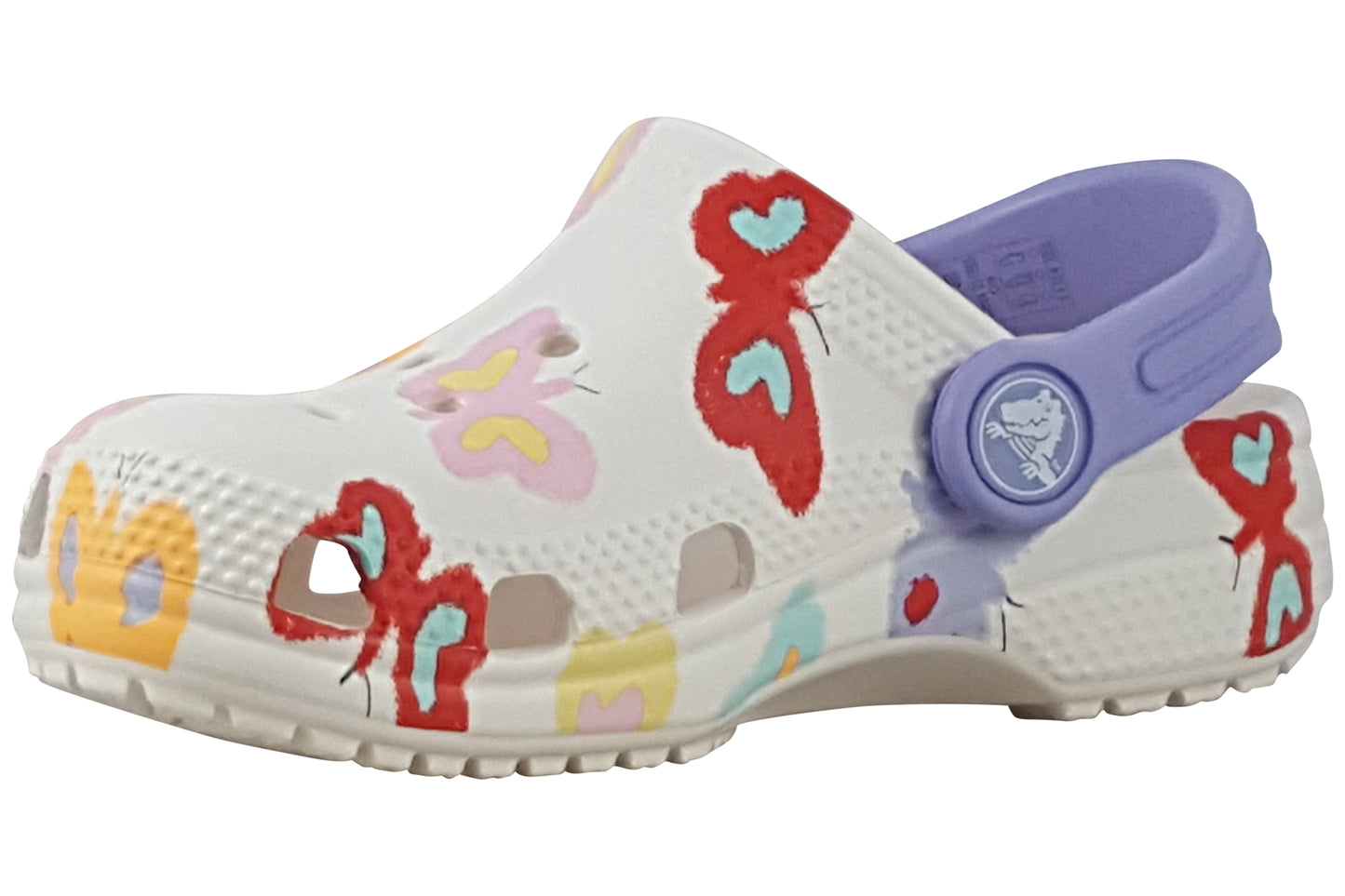crocs classic butterfly chalk left