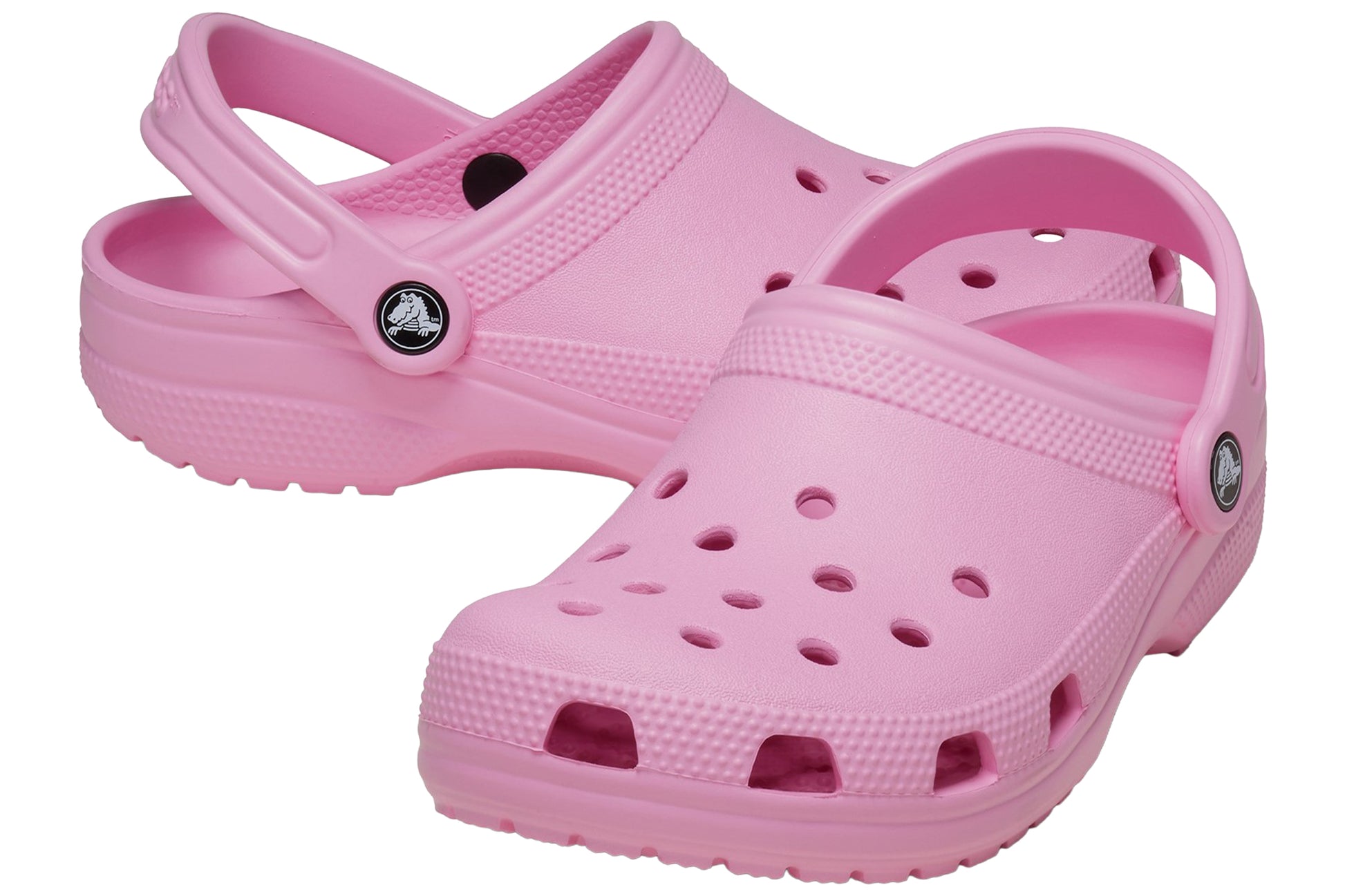 crocs-classic-clog-pink-tweed-unisex-beach-left-angle-pair