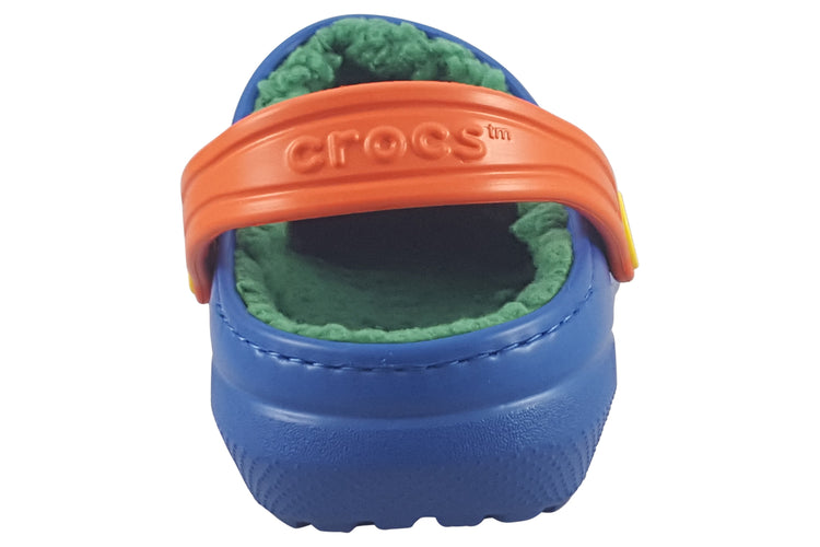 Crocs Classic Lined B 207010 Bolt Blue/Multi Boys Slippers