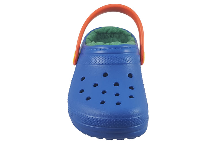 Crocs Classic Lined B 207010 Bolt Blue/Multi Boys Slippers