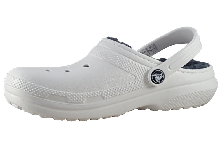 Crocs Classic Lined B 207010 White/Grey Boys Slippers