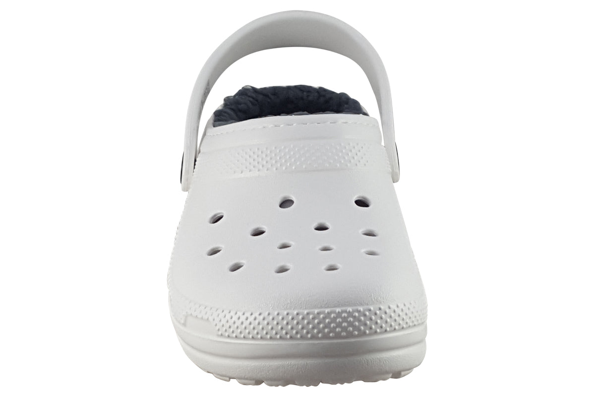 crocs classic lined b white grey top