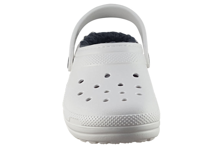 Crocs Classic Lined B 207010 White/Grey Boys Slippers