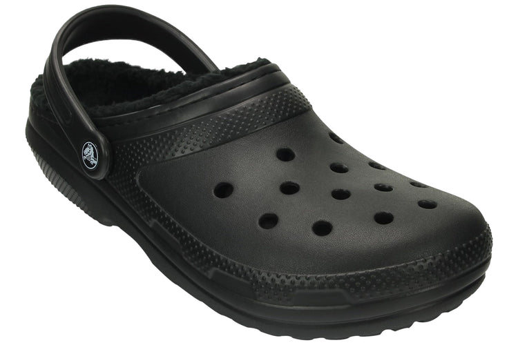 Crocs Classic Lined W Black Womens Slippers
