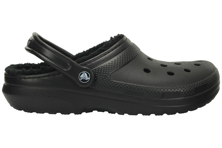 Crocs Classic Lined W Black Womens Slippers