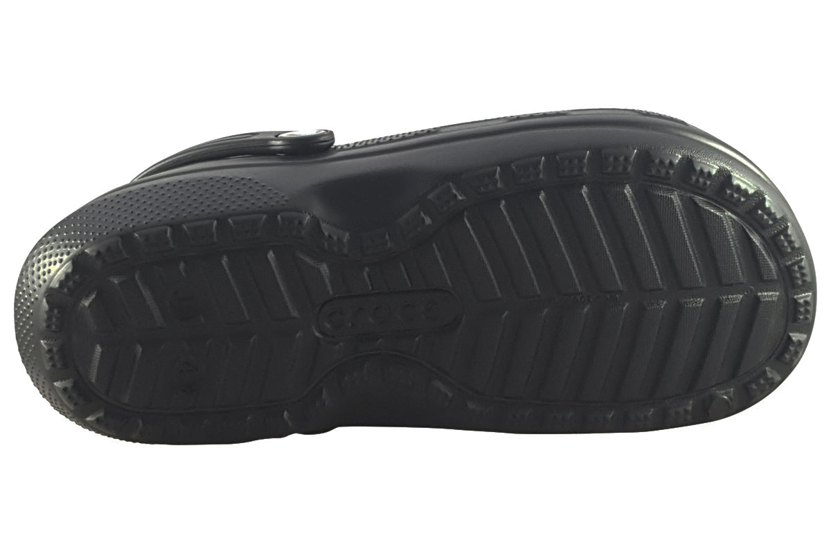 crocs classic lined clog black slippers sole