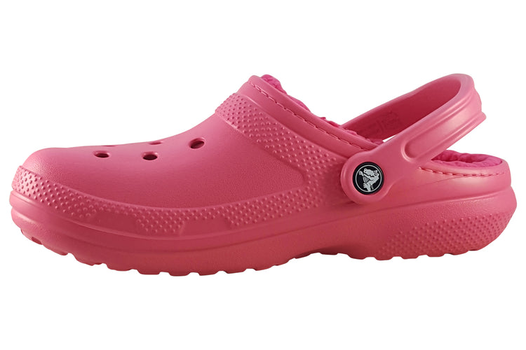 Crocs Classic Lined Clog 203591 Hyper Pink Womens Slippers