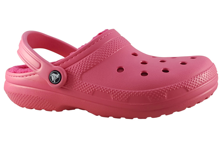 Crocs Classic Lined Clog 203591 Hyper Pink Womens Slippers