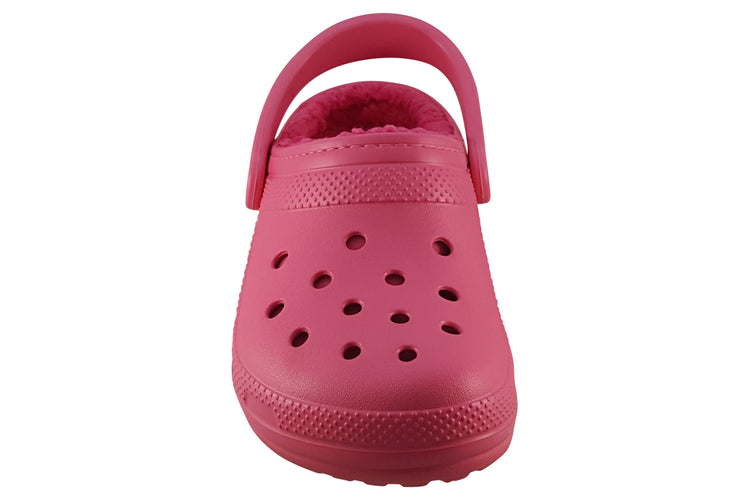 Crocs Classic Lined Clog 203591 Hyper Pink Womens Slippers