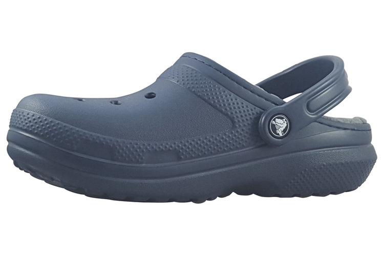 Crocs Classic Lined Clog 203591 Navy/Charcoal Womens Slippers