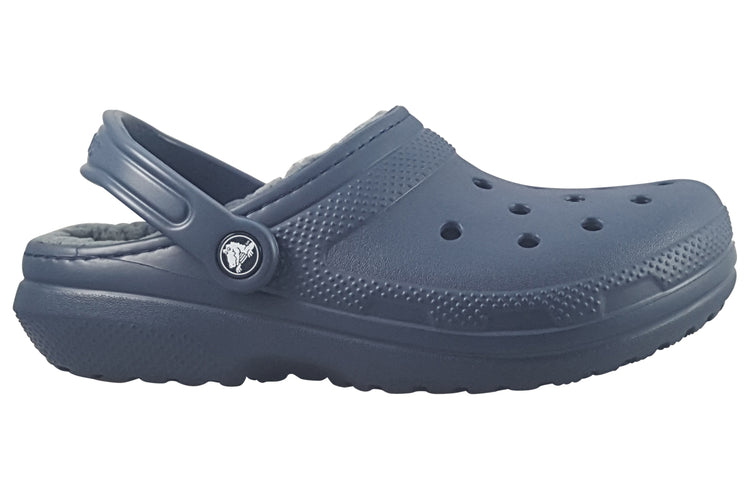 Crocs Classic Lined Clog 203591 Navy/Charcoal Womens Slippers