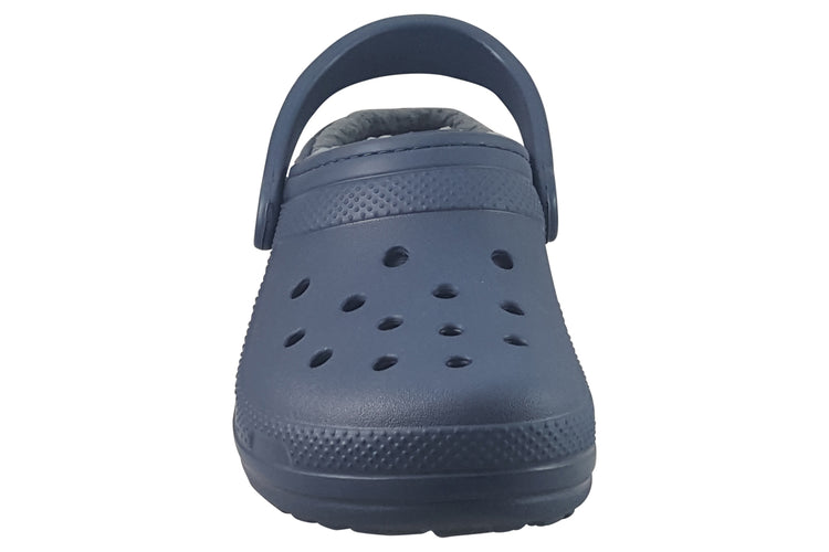 Crocs Classic Lined Clog 203591 Navy/Charcoal Womens Slippers