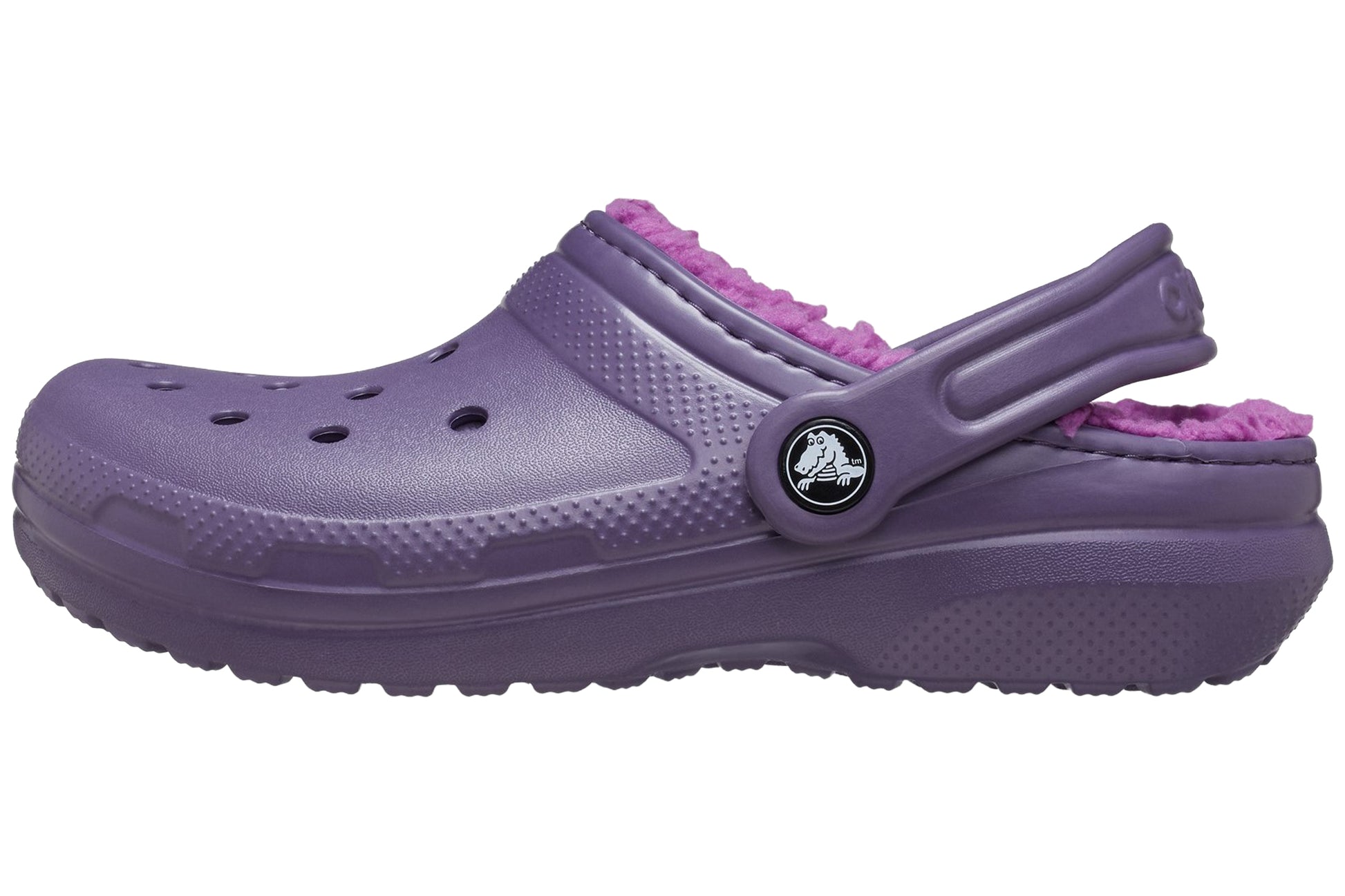 crocs-classic-lined-clog-nightshade-childrens-slippers-left-flat