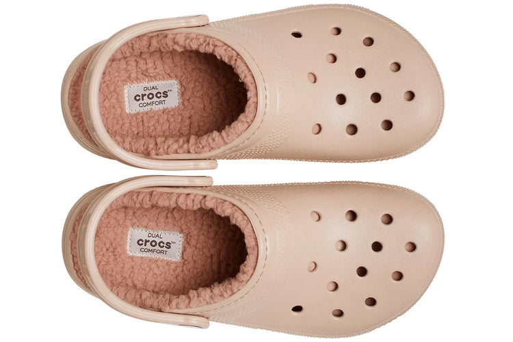 Crocs Classic Lined Clg W 203591 Pink Caramel Womens Slippers
