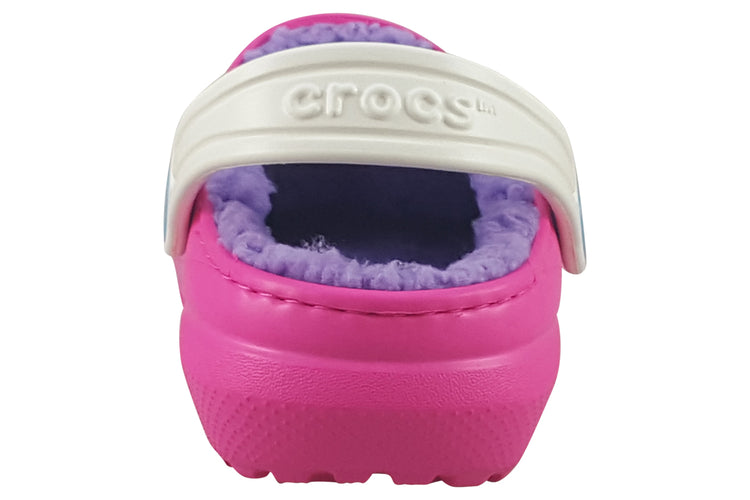 Crocs Classic Lined G 207009 Pink Crush/Multi Girls Slippers