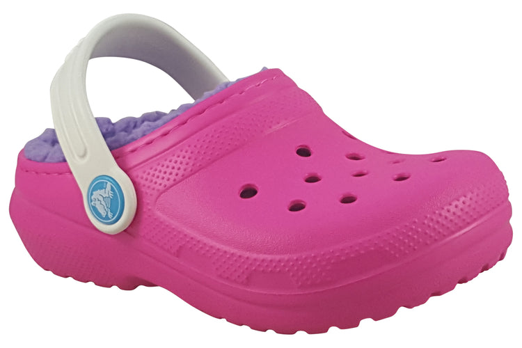Crocs Classic Lined G 207009 Pink Crush/Multi Girls Slippers