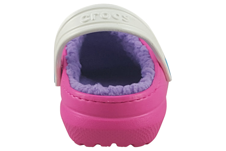 Crocs Classic Lined G 207010 Pink Crush/Multi Girls Slippers