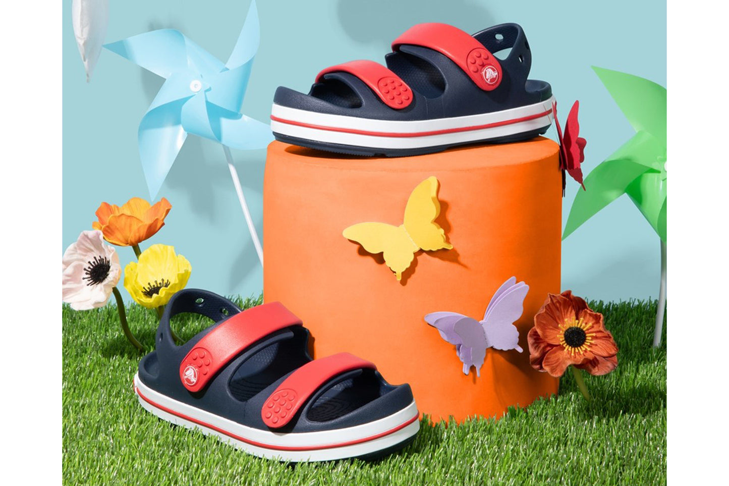Crocs Crocband Play Navy/Varsity Red Boys Sandals