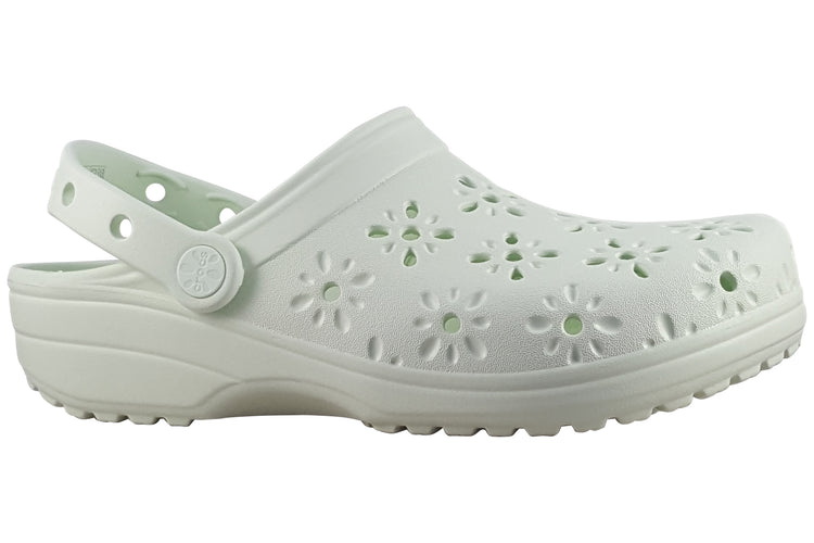 Crocs Floral Cut Clog 210927 Jade Tint Womens Sandals