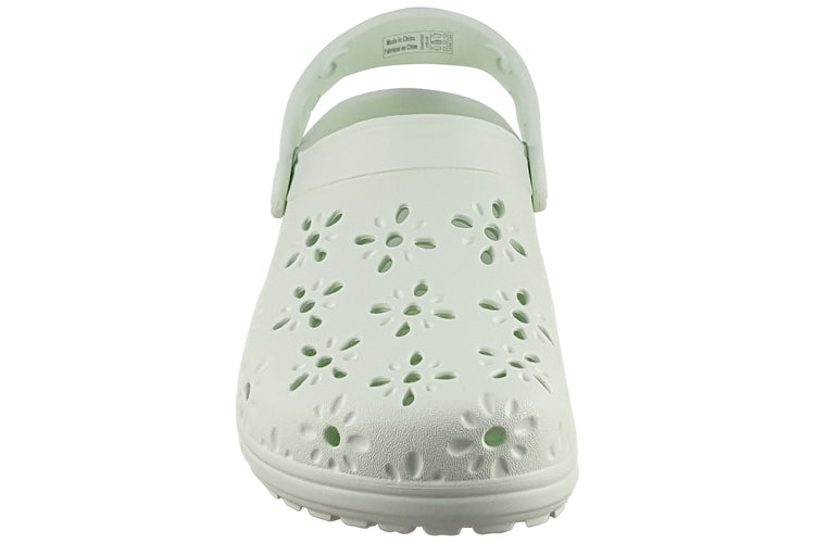 Crocs Floral Cut Clog 210927 Jade Tint Womens Sandals
