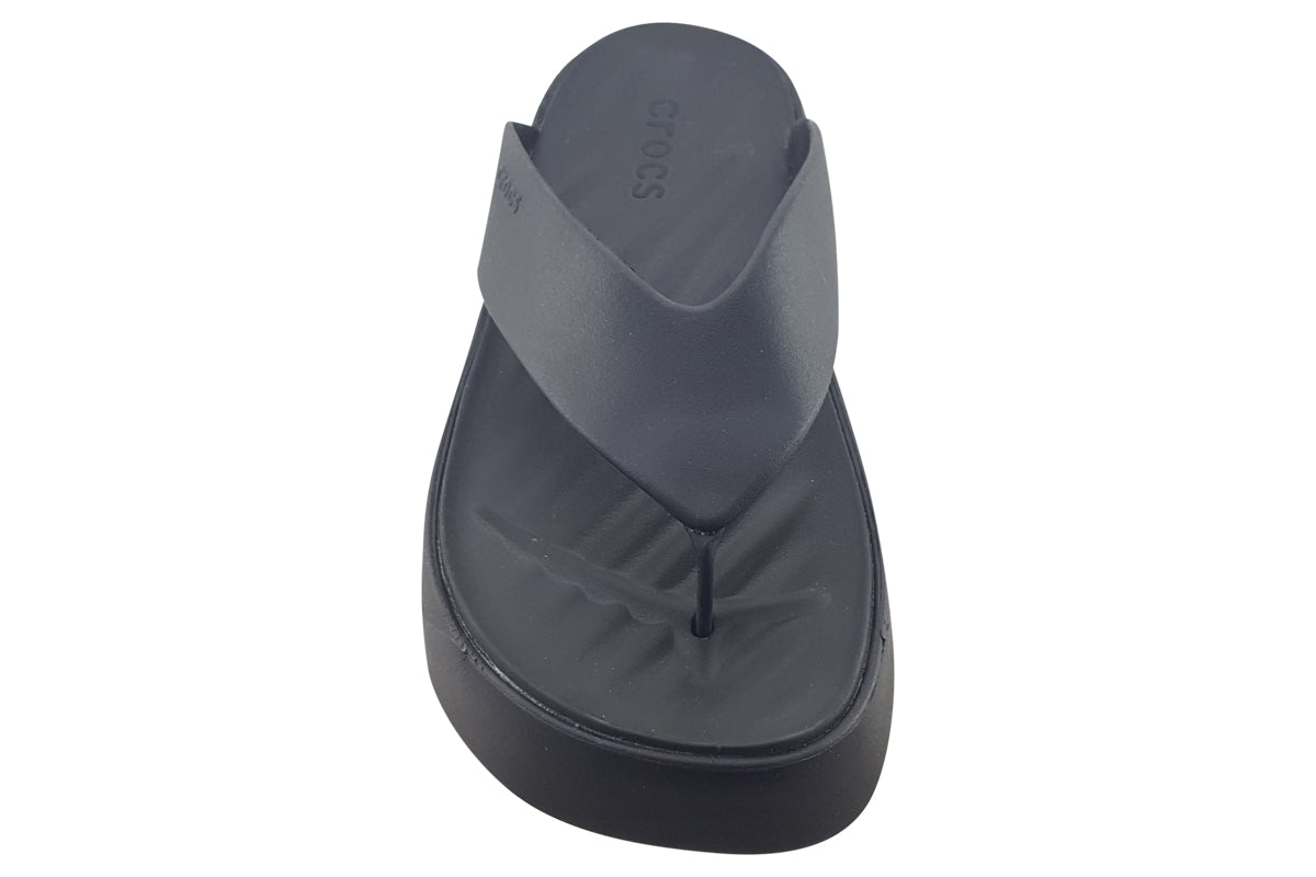 crocs getaway platform flip 209410 black top