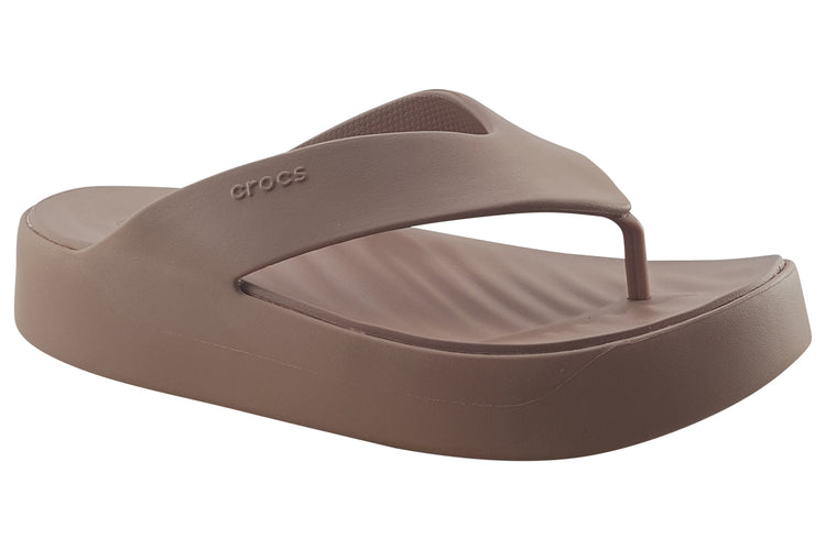 Crocs Getaway Platform Flip 209410 Latte Womens Sandals