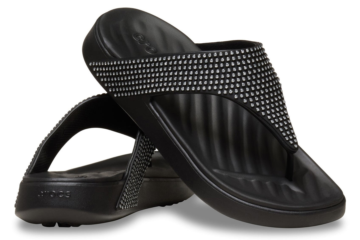 Crocs Getaway Triangle Flip Black Womens Sandals
