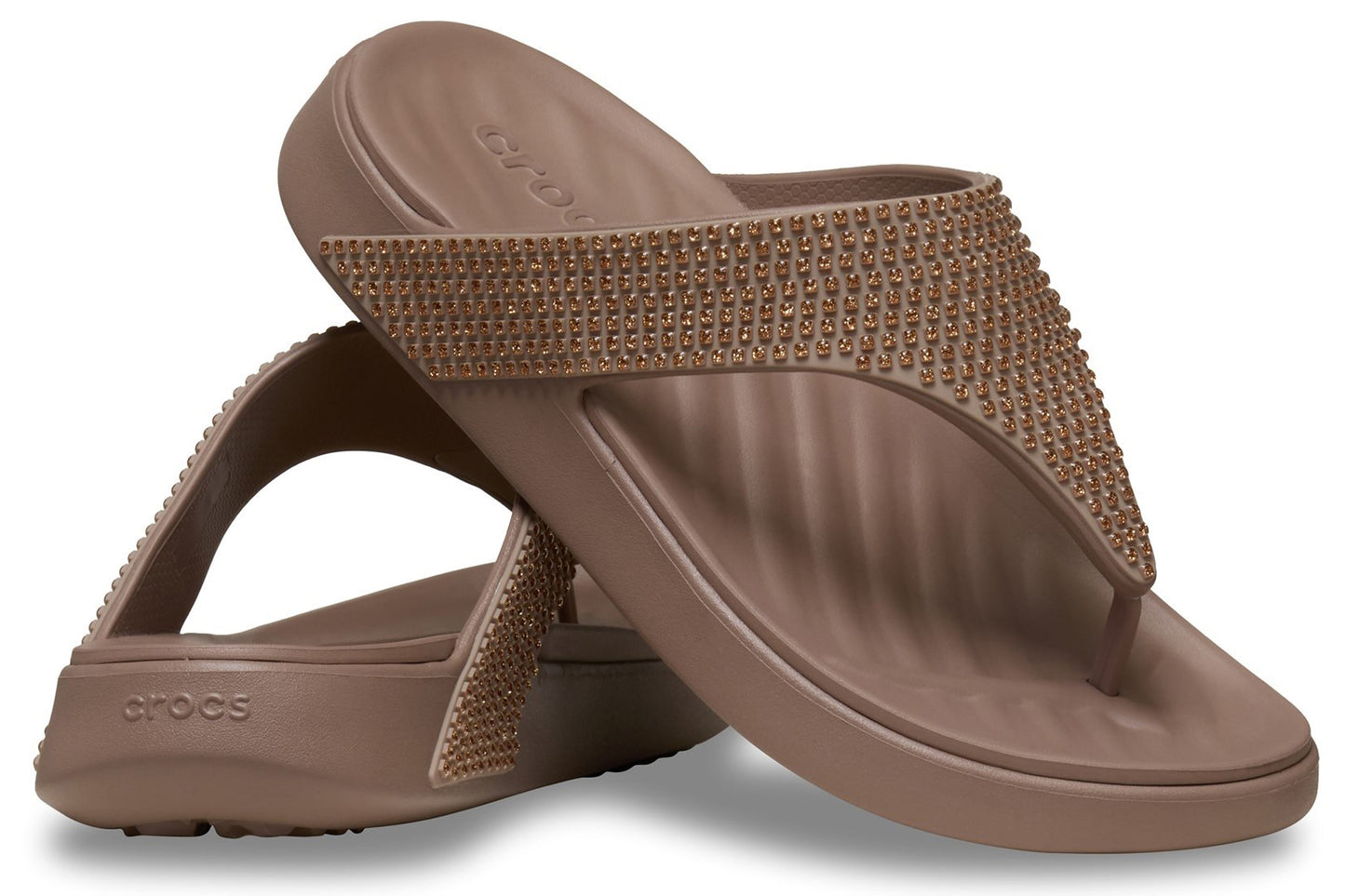 Crocs Getaway Triangle Flip Latte Womens Sandals