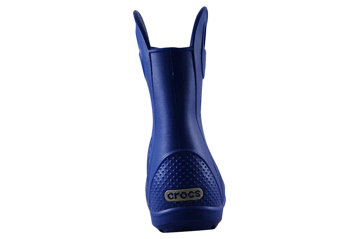 crocs handle it rain boot kids blue back