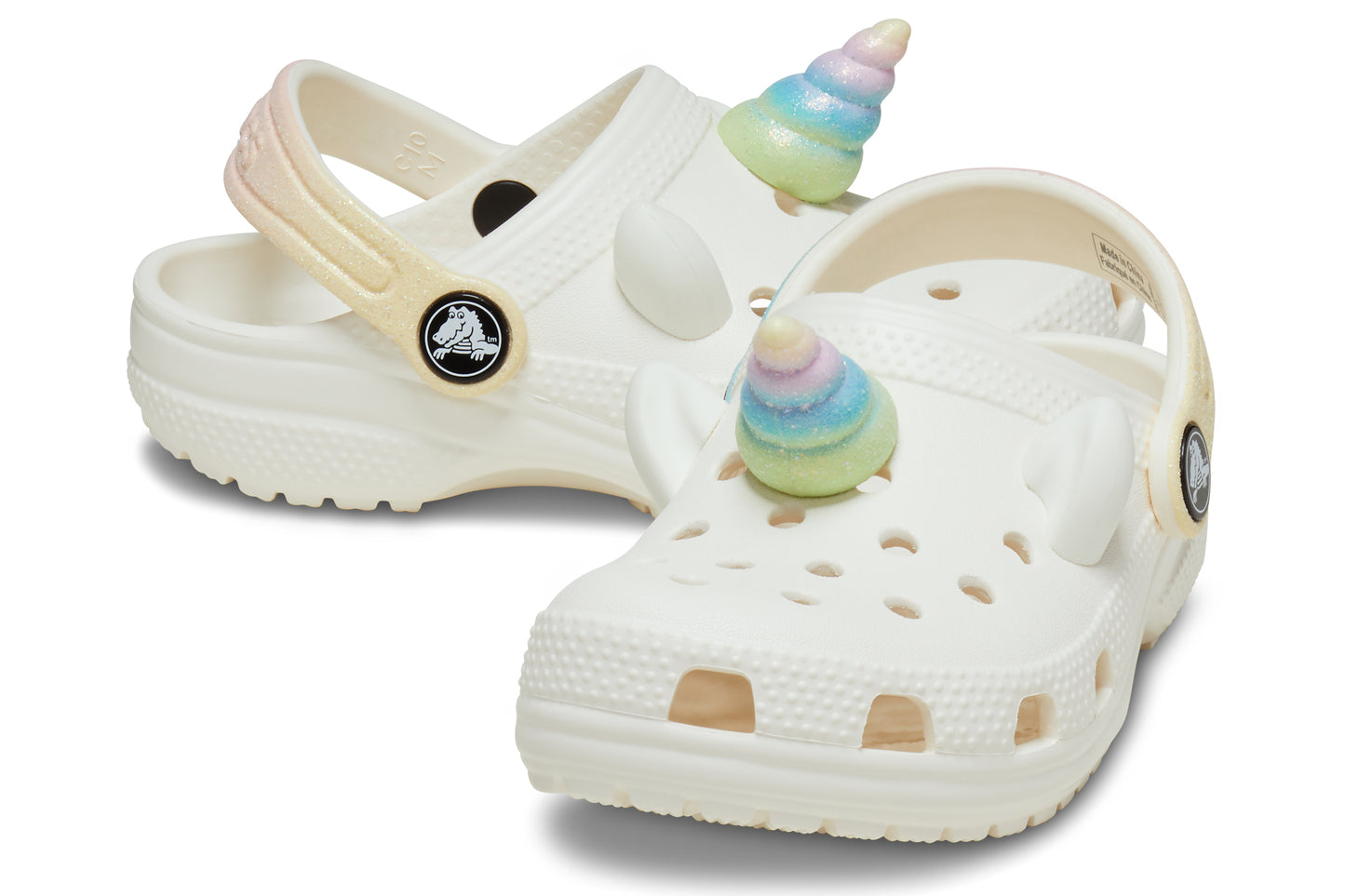 crocs i am rainbow unicorn girls sandals white rainbow pair