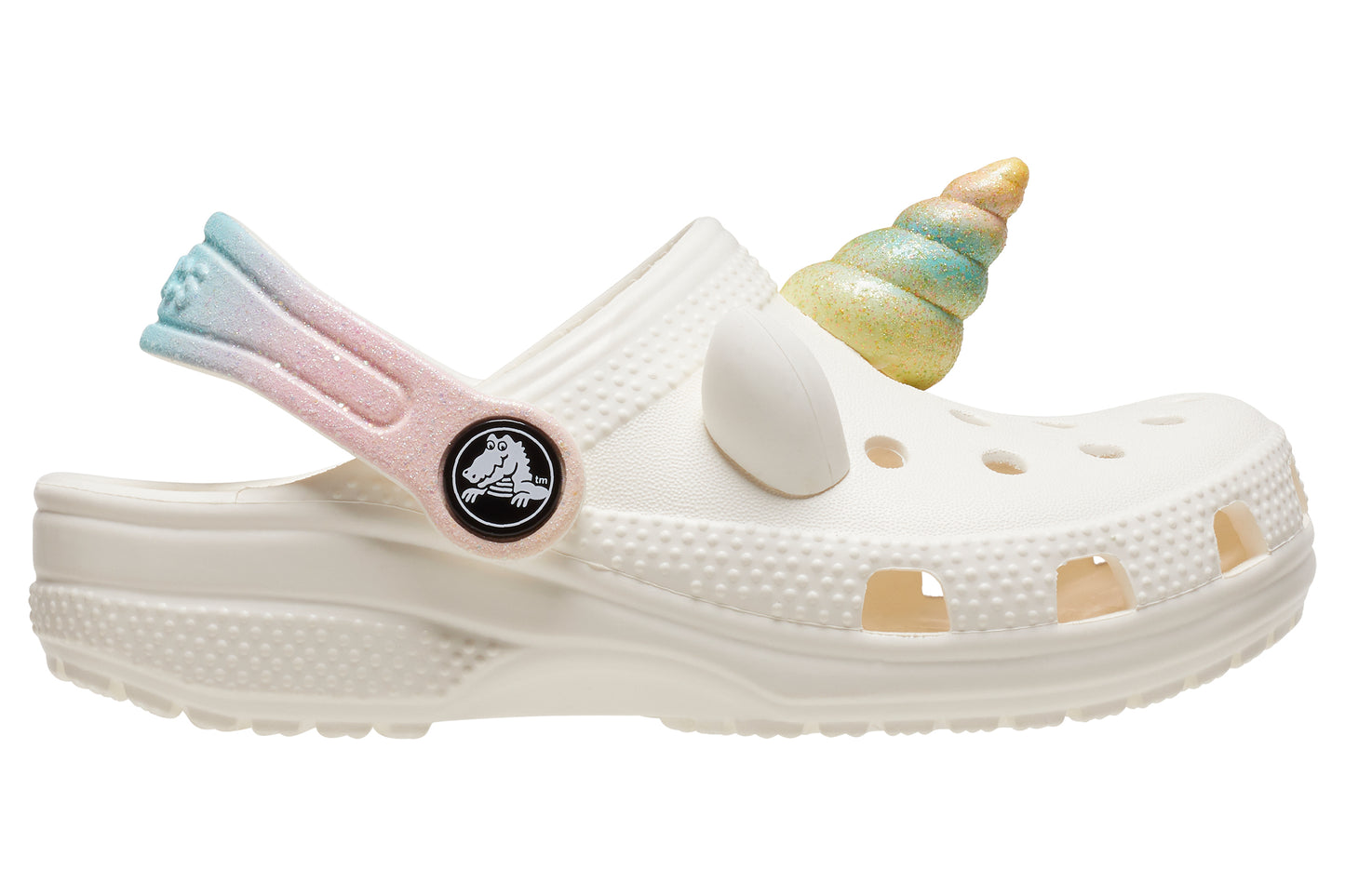 crocs i am rainbow unicorn girls sandals white rainbow right1