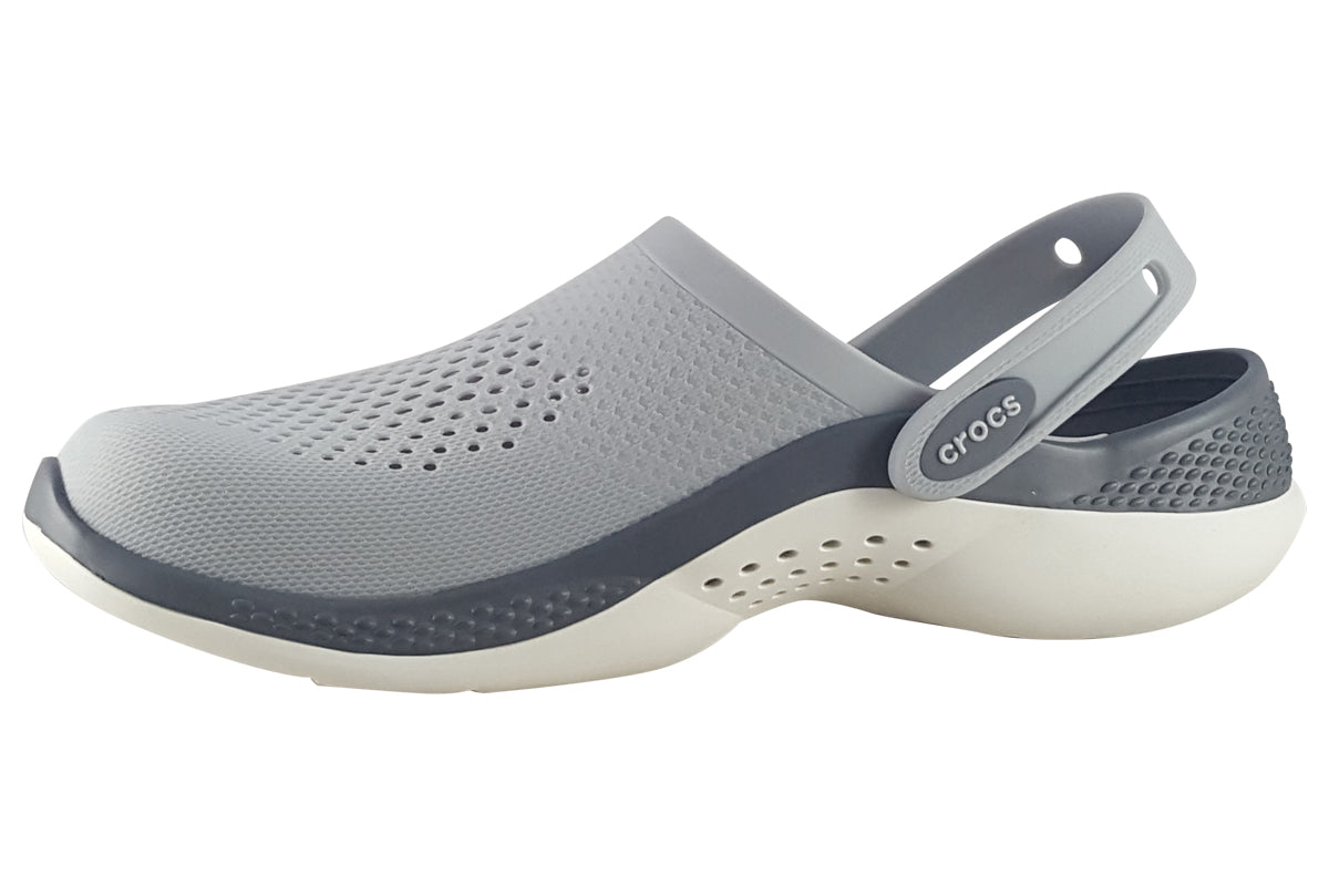 crocs lite ride clog light grey slate grey left