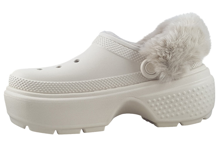 Crocs Stomp Lined Clog 208546 Stucco Womens Slippers