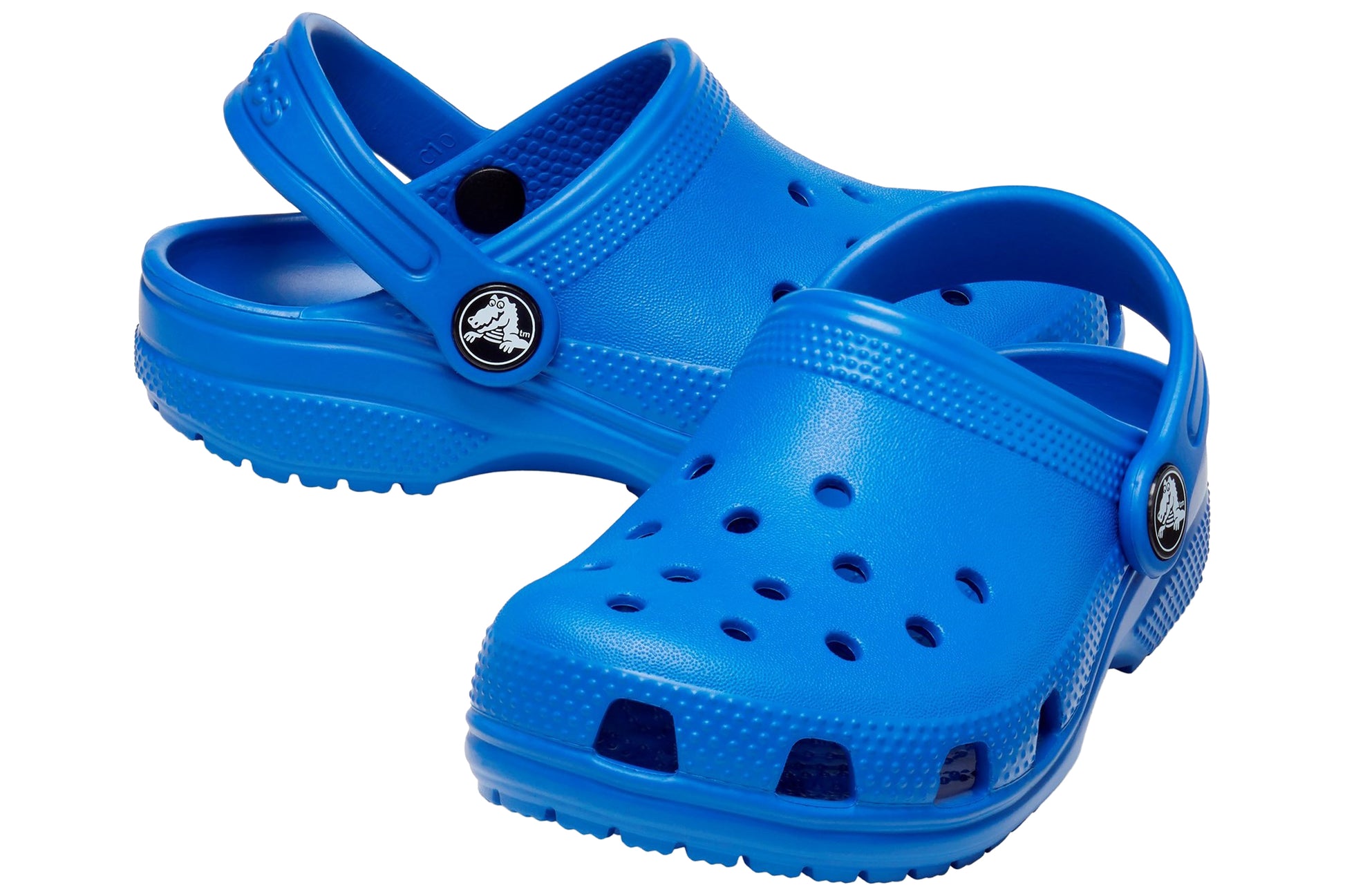 crocs-toddler-classic-clog-blue-bolt-childrens-beach-left-angle-pair