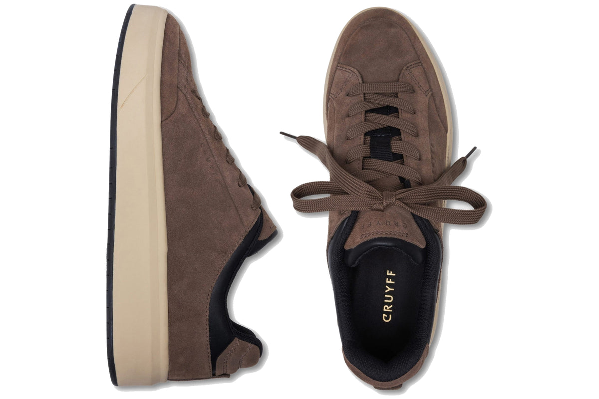 Cruyff Derby Classic Suede Taupe Mens Trainers
