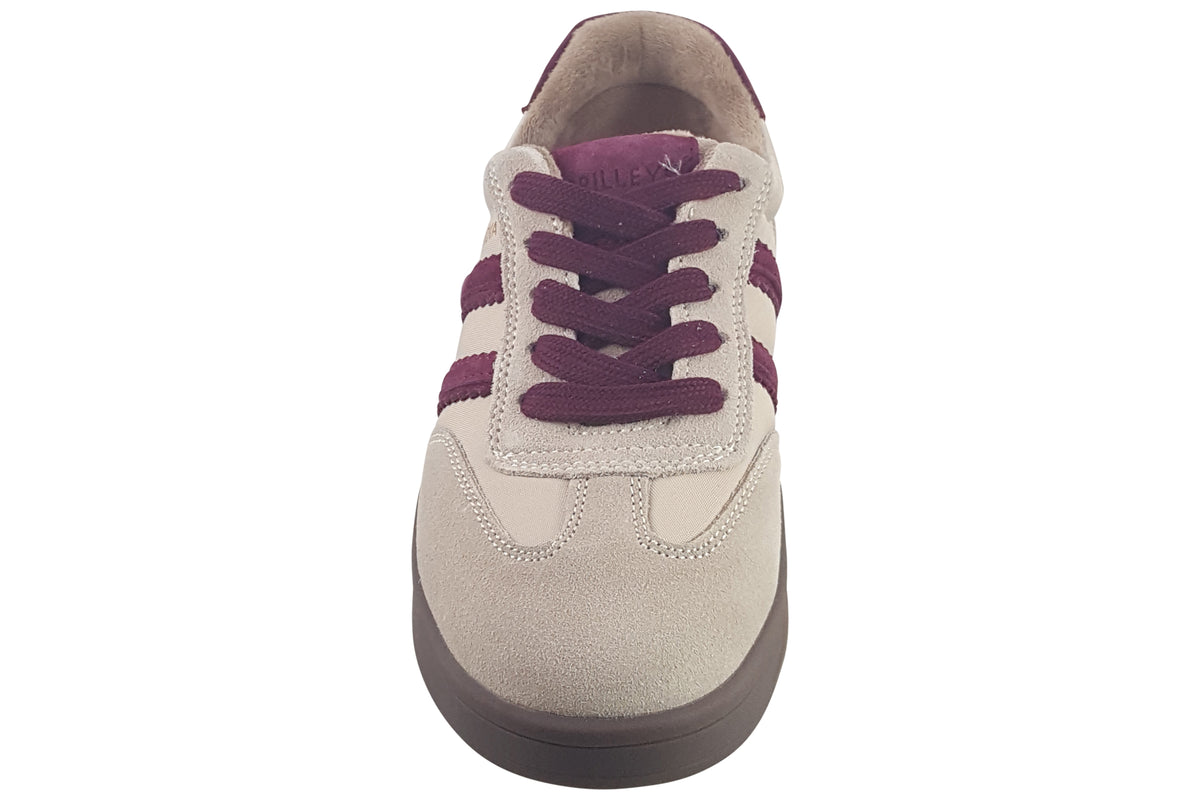 drilleys-forty-one-plum-line-womens-trainers-front