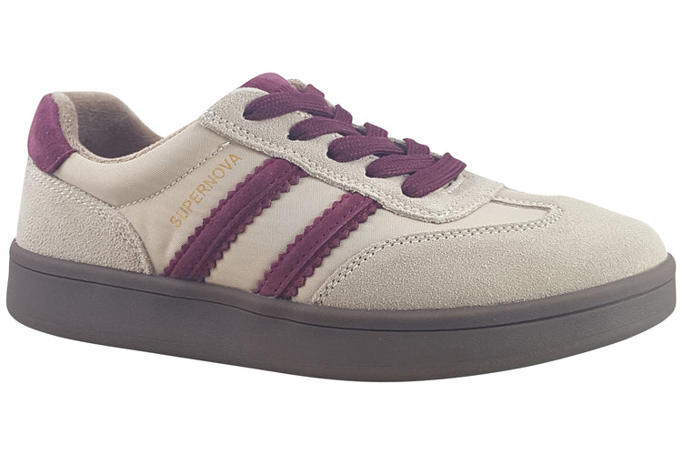 Drilleys Forty One Plum Line Womens Fashion Trainers