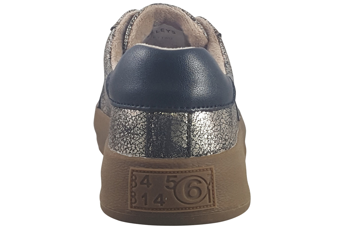 drilleys-twenty-two-womens-trainers-crackle-gold-back