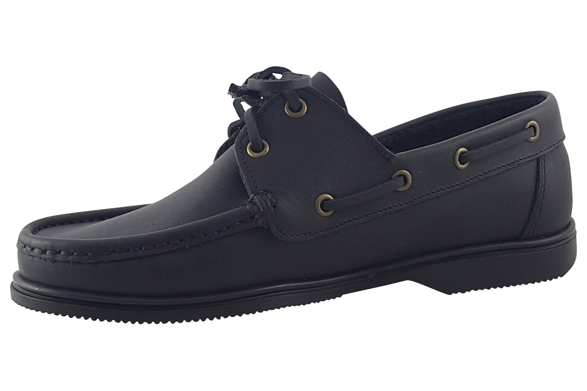dubarry admiral boat shoes black left