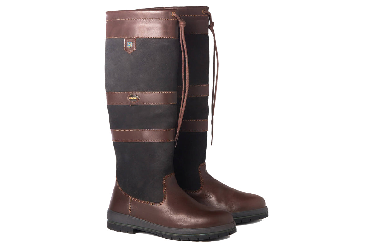 dubarry-galway-black-brown-slim-fit-womens-boots-pair
