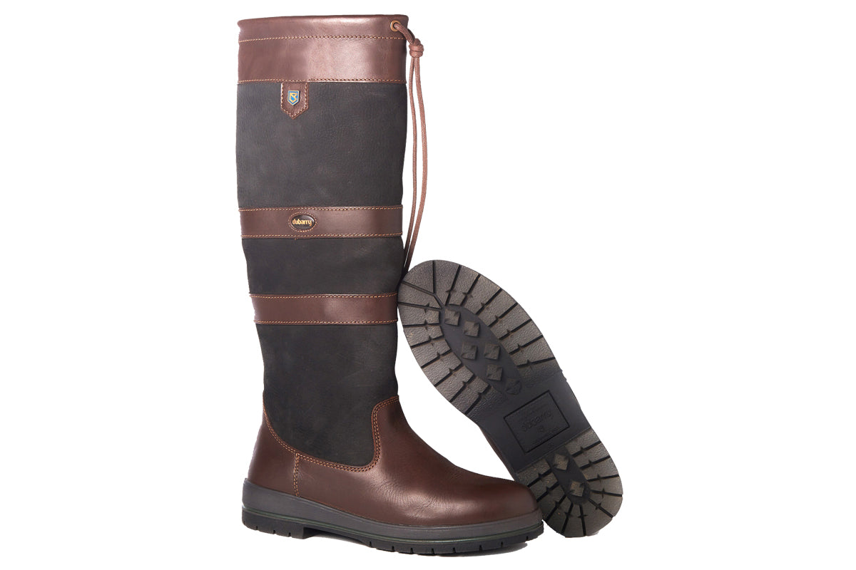 dubarry-galway-black-brown-slim-fit-womens-boots-sole