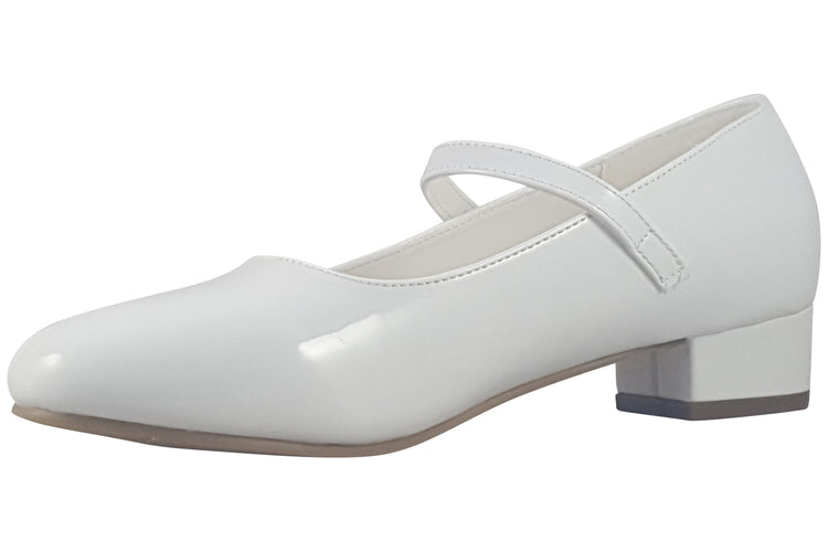 Dubarry Vicky 2758 White Patent Girls Communion Shoes