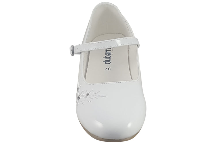 Dubarry Vicky 2758 White Patent Girls Communion Shoes
