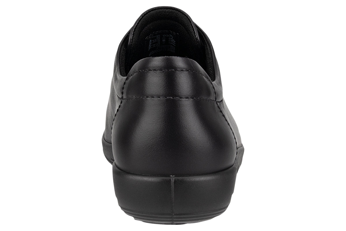 ecco 206503 soft 2.0 black with black sole womens trainers back
