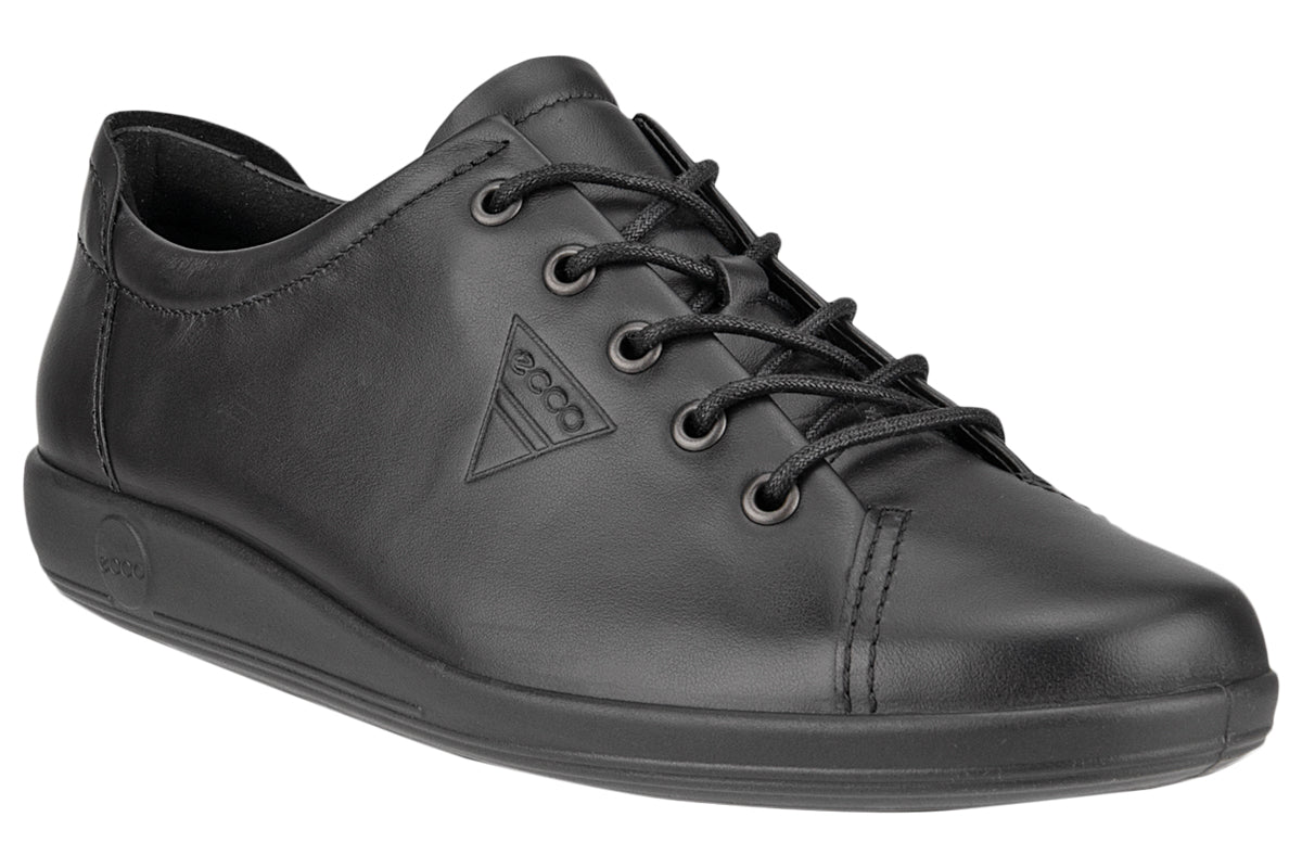ecco 206503 soft 2.0 black with black sole womens trainers right