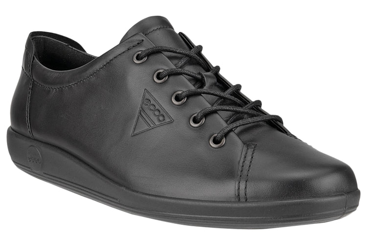 Ecco Soft 2.0 206503 Black Womens Fashion Trainers