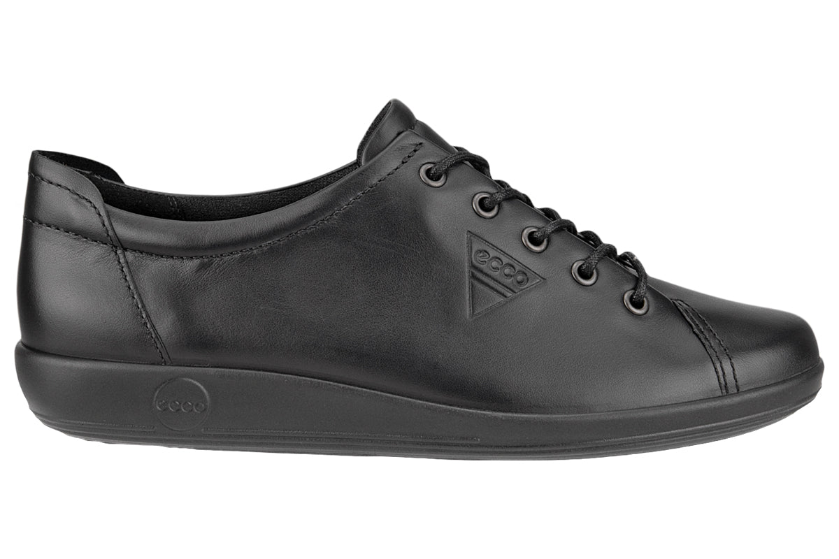 ecco 206503 soft 2.0 black with black sole womens trainers