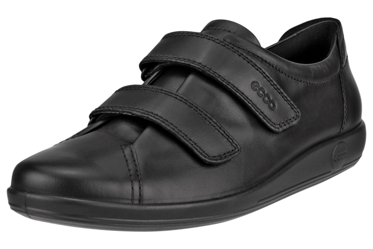 ecco 206513 soft 2.0 black with black sole womens shoes left